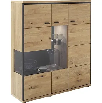 Komoda Komoda s vitrínou BARI (typ 05) dub sukatý bělený