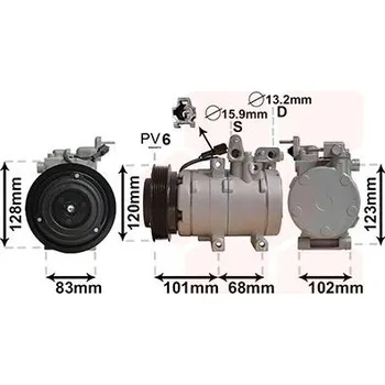 Kompresor klimatizace Kompresor, klimatizace VAN WEZEL 8200K123