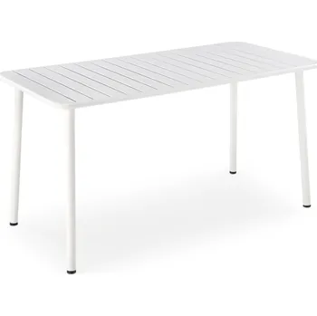 Kovový zahradní stůl Bosco 140 cm bílý