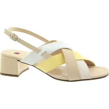 Dámská obuv HÖGL Dámské kožené béžovo žluté sandálky na podpatku 3-103510-9900-255 Velikost 36