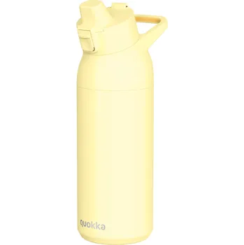 Láhev Nerezová sportovní láhev s pítkem Tide, 700ml, Quokka, světle žlutá