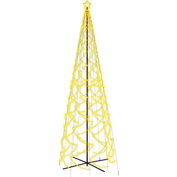Vánoční světelná dekorace Vánoční stromek kužel 160 x 500 cm 1400 LED teplá bílá