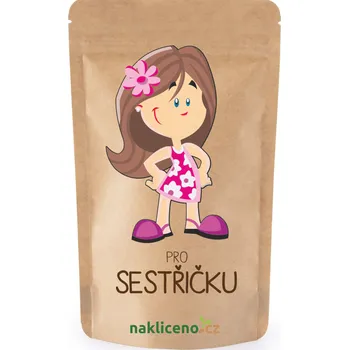 Dárkový potravinový koš Dárkový sáček - Belgická hořká čokoláda Příležitosti: Dárek pro sestru