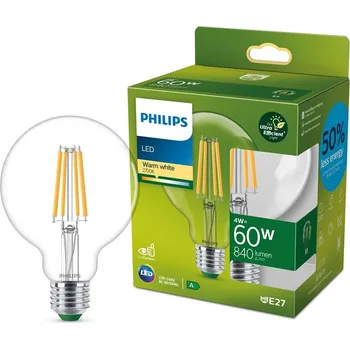 Žárovka Philips Filament G95 E27 4W 230V 840lm 2700K