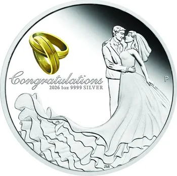 Wedding 2026 - 1 Oz - stříbrná dárková mince