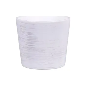 Obal na květináč Obal na květník RABAS WHITE keramický matný d17x16cm
