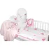 Příslušenství pro dětskou postel a kolébku Baby Nellys I love Girl 6-ti dílná sada bílá/růžová