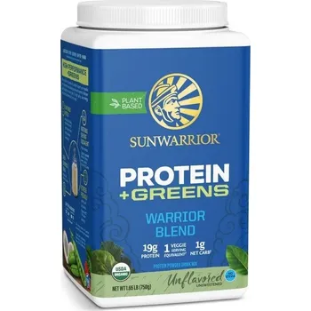 Speciální výživa Sunwarrior Warrior Blend Organic Protein + Greens, bez příchuti, 750 g Doplněk stravy