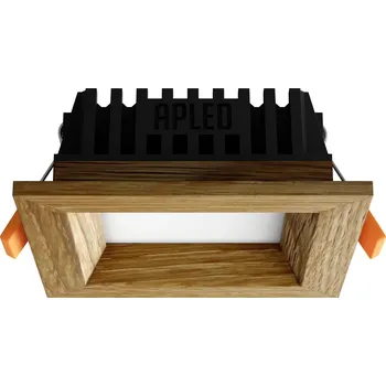 LED osvětlení LED vestavené svítidlo Square Woodline Dub hranaté 90x90mm 3W - Denní bílá - APLED - 21283 - 21283