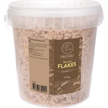 Kuchyňská sůl Mořská vločková sůl Uzená, 600 g Falksalt 135242 (Falksalt - Kvalitní mořská sůl je obohacena o autentické aroma uzení, obsah 600 g)