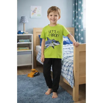 Chlapecké pyžamo Winkiki Chlapecké pyžamo OCEÁN - ŽRALOK zelenočerné Zelenočerná, Velikost: 122 122