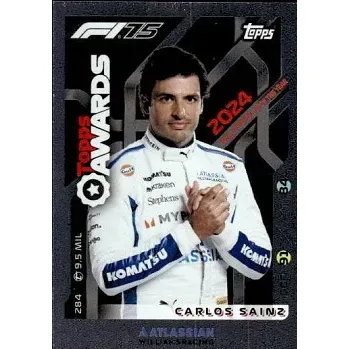Sběratelská karetní hra F1 Carlos Sainz Topps Awards (Originální sběratelská kartička F1 2025)