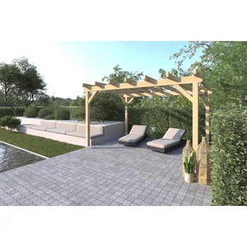 Pergola Pergola 2 s pultovou střechou 4,5x3,4 m