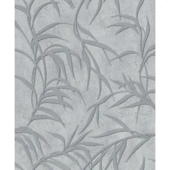 Tapeta Vliesová tapeta na zeď, šedo-stříbrná, listy, 34287, City Glow, Marburg