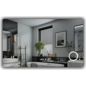 Zrcadlo IREDA Koupelnové zrcadlo s LED osvětlením, 80 x 60 cm