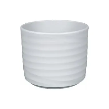 Obal na květináč Obal na květník WAVE VÁLEC keramický matný d14x16cm