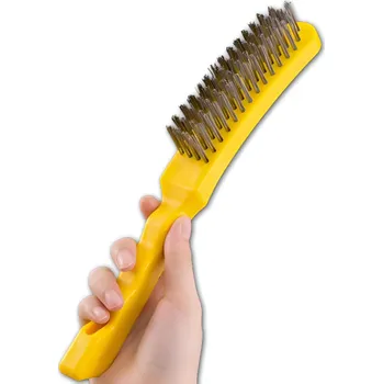 Příslušenství pro gril Kartáč ruční ocelový 6 řad 270mm plastový