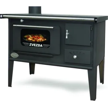 Krbová kamna Sporák na tuhá paliva ZVEZDA NARODNA SP GLASS, levá, 109