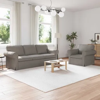 Sedací souprava vidaXL Pohovka 180cm 2 pcs Taupe Kov [3407578]