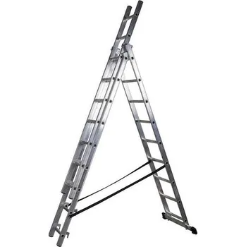 Žebřík Strend Pro 251044 Žebřík Strend Pro DW3 3x9, Alu, EN 131 max. 4,54 m