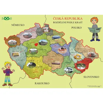 Doplněk pro dětské hřiště KRAJE ČR MAX - skládačka 24 koleček s magnetem