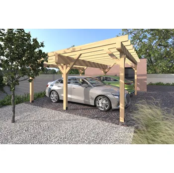 Pergola Pergola 4 s pultovou střechou 6,4x7,7 m