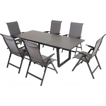 Zahradní nábytek Doppler LIVORNO YELMO ALU - hliníková zahradní souprava 6+1