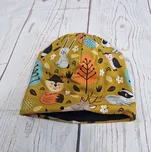 Yháček Šmoulí čepička Yháček, Lesní zvířátka okr, flís Velikost:: XL