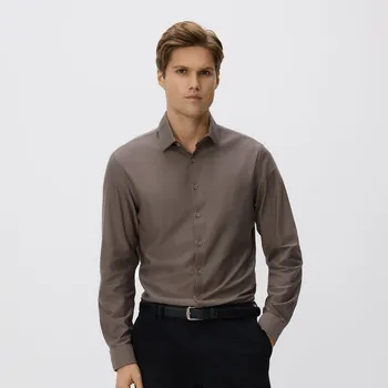 Pánská košile Reserved - Košile slim fit s vysokým podílem bavlny - béžová - 120GT-80X - 120GT-80X-L