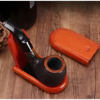 Stojan na víno IZMAEL Dřevěný Stojan na dýmku Hnědá