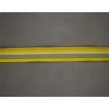 Stuha Plátnová stuha s monofilem a drátem, 25mm, žlutá