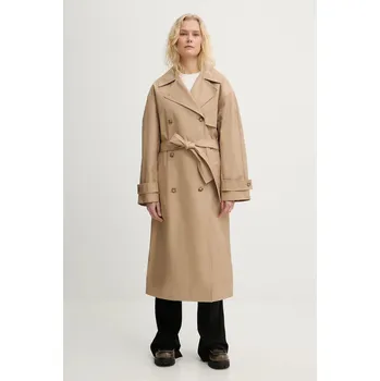 Dámský kabát Trench kabát Calvin Klein LV044C501G béžová 80X, vel. M