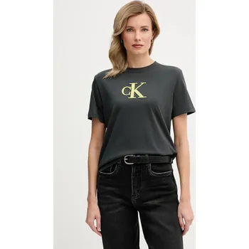 Pánské tričko Bavlněné tričko Calvin Klein Jeans LV047E215G šedá 90X, vel. XXS