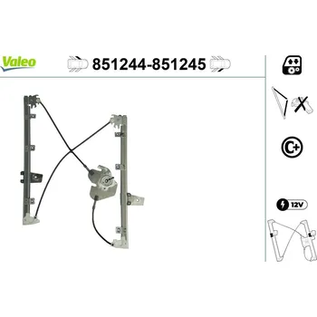 Stahovačka okna Zvedací zařízení oken VALEO 851244