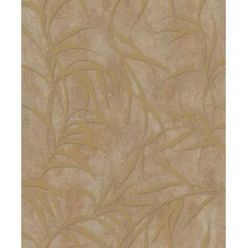 Tapeta Vliesová tapeta na zeď, hnědo-zlatá, listy, 34288, City Glow, Marburg