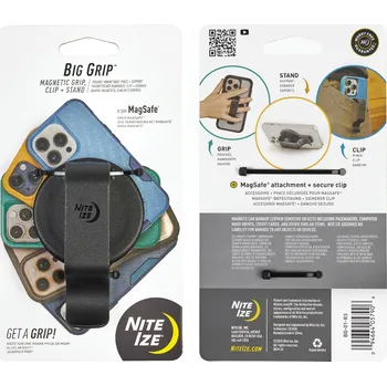NITE IZE Klip+ Stojánek pro iPhone s MagSafe® Nite IzeBig Grip™ Magnetic Grip, Clip