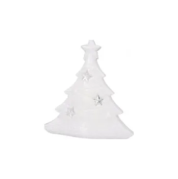 Svíčka Svíčka STROMEK S HVĚZDAMI DIODA vánoční matná 15x16cm