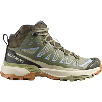 Dámská treková obuv Salomon X Ultra 360 Edge Mid GTX W L49098800 - tea/deep lichen green/brunnera blue 41 1/3
