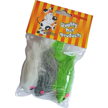 Hračka pro kočku Myš velká 3ks