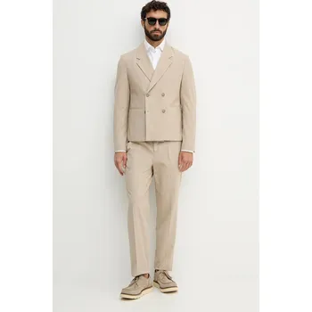 Pánský oblek Oblek Lindbergh 30.606079 béžová 08X, vel. 52