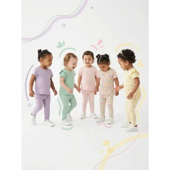 Dívčí oblečení Sinsay - Bavlněné tričko 5 pack - krémová - 115FT-01X - 115FT-01X-80