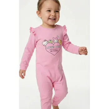 Kojenecký overall Sinsay - Bavlněný kojenecký overal Hello Kitty - begóniová - 504GK-31X - 504GK-31X-86