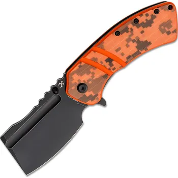 kapesní nůž Kansept XL Korvid Black Stonewashed 154CM Oranžová a Kamufláž G10 T1030B3