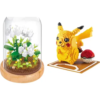 ostatní stavebnice Wise Hawk Valentýnský set - Jasmín a Velký Pikachu