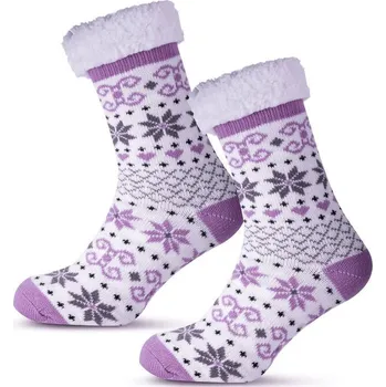 Dámské ponožky Ponožky na spaní HVĚZDIČKY fialové vel. 36 - 40