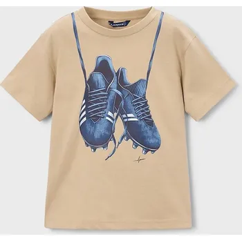 Oblečení a móda Dětské bavlněné tričko Mayoral 3075.5G.Mini.PPY2 béžová 80X, vel. 116