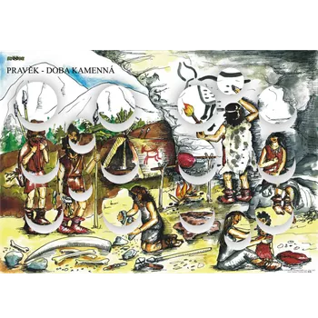 Doplněk pro dětské hřiště DOBA KAMENNÁ MAX - skládačka 24 koleček s magnetem