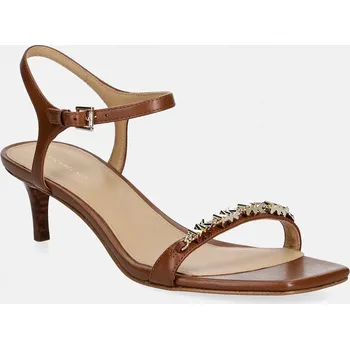 Dámské sandále Kožené sandály MICHAEL Michael Kors Dina Kitten Sandal 40R6DIMS1L.230 hnědá 82X, EUR 37