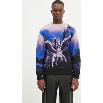 Dámská móda Vlněný svetr Aries Pegasus Knit AR2004002 fialová 44X, vel. M