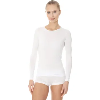Dámské tričko Brubeck dámské tričko s dlouhým rukávem Comfort Cotton Barva: Bílá, Velikost: L